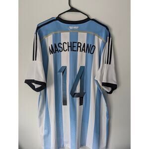 Argentina 2014 World Cup Mascherano Jersey Men’s 2XL Adidas Soccer Shirt